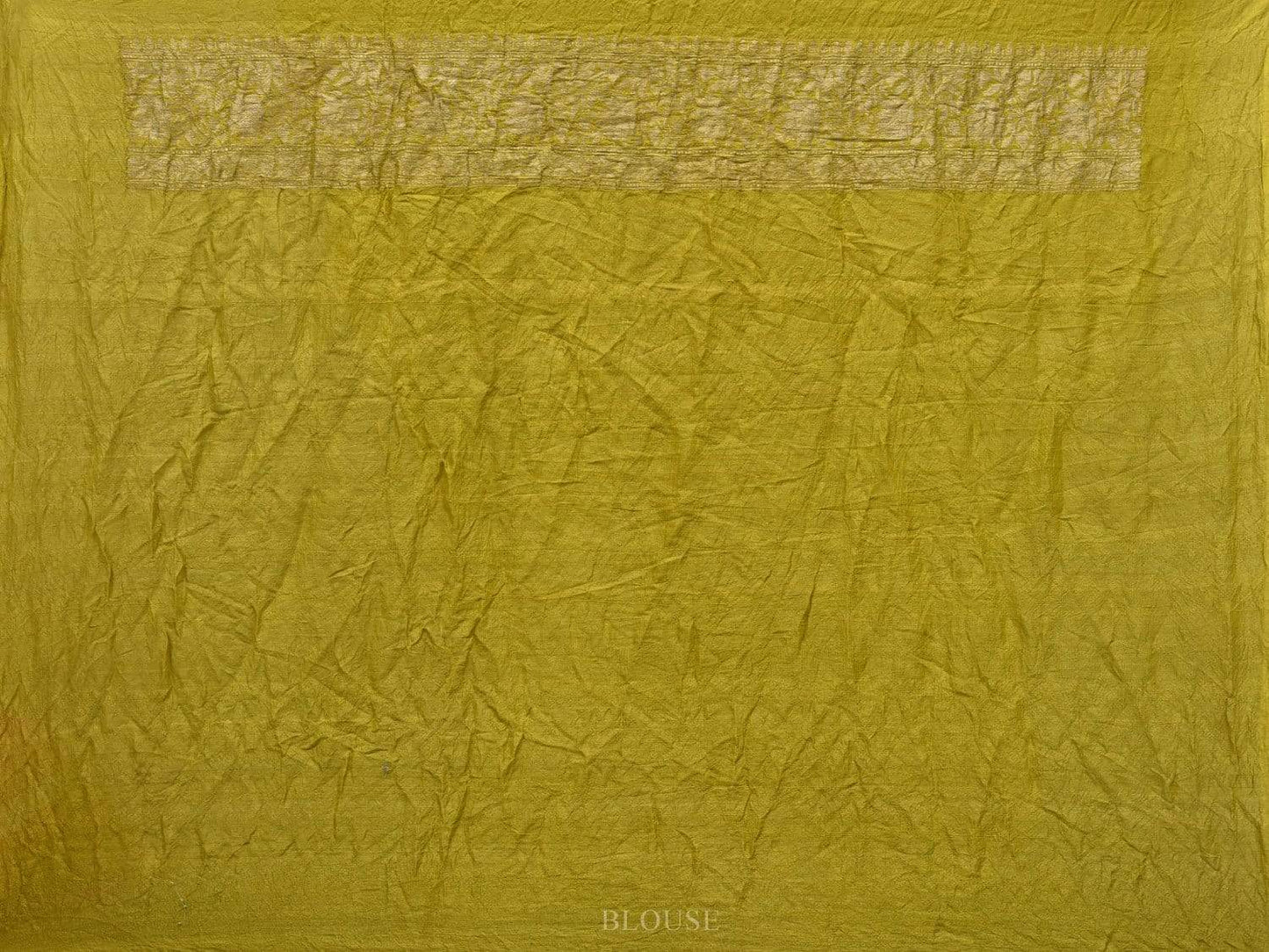 Olive Bandhani Banaras Georgette Saree with Border and Pallu Design bn0258