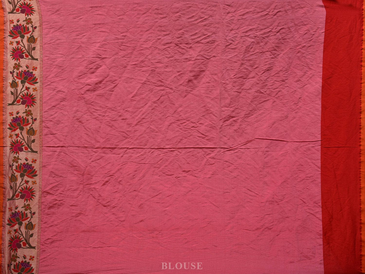 Olive Bandhani Paithani Silk Handloom Saree with Flowers Border and Pallu Design bn0377