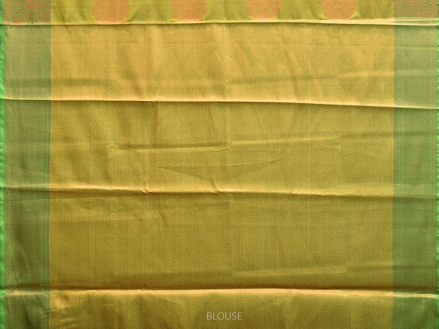 Olive Katan Silk Saree with Border and Body Butta Design b0150ds