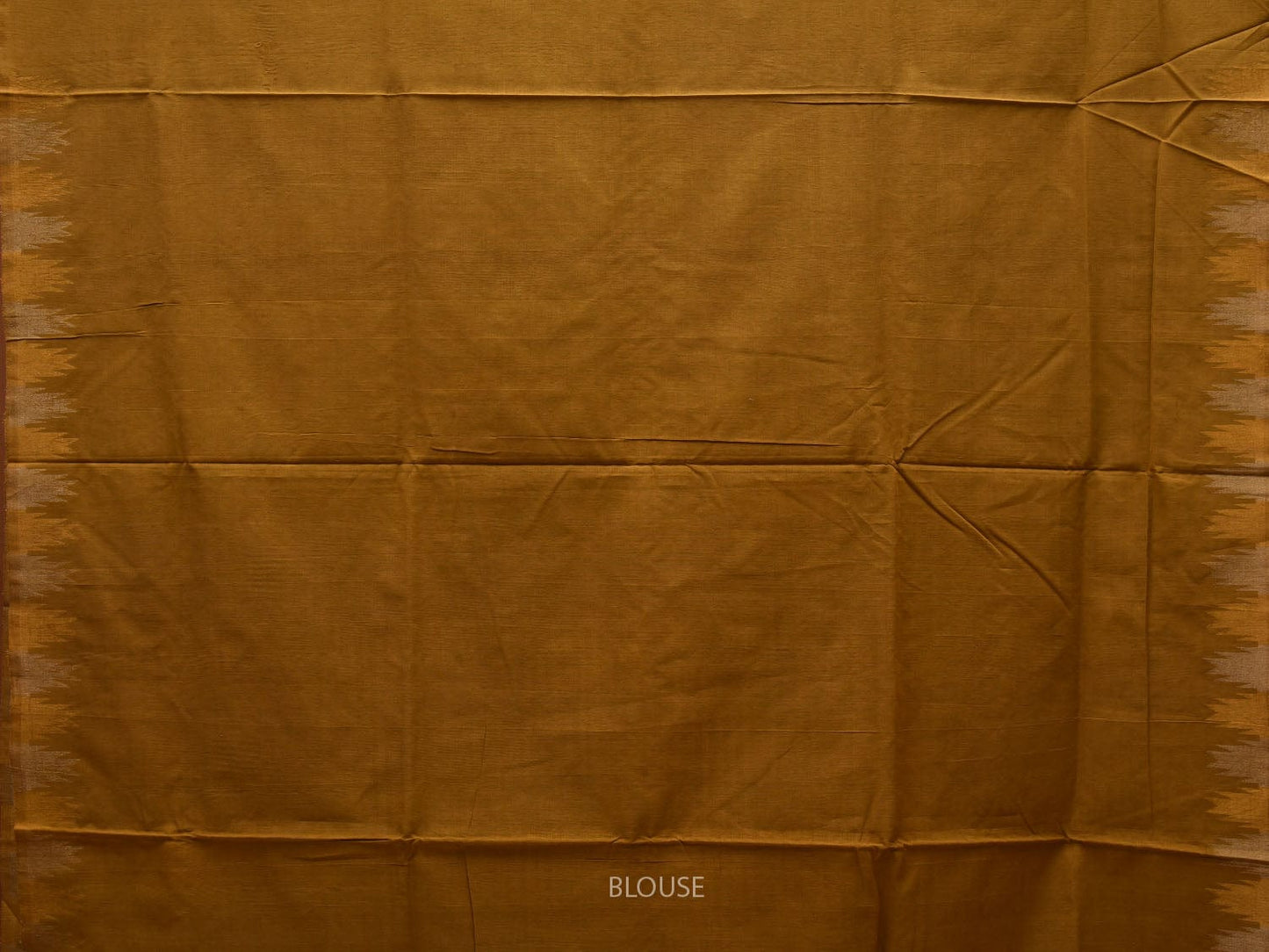Olive Khadi Cotton Handloom Saree with Temple Border Design kh0538