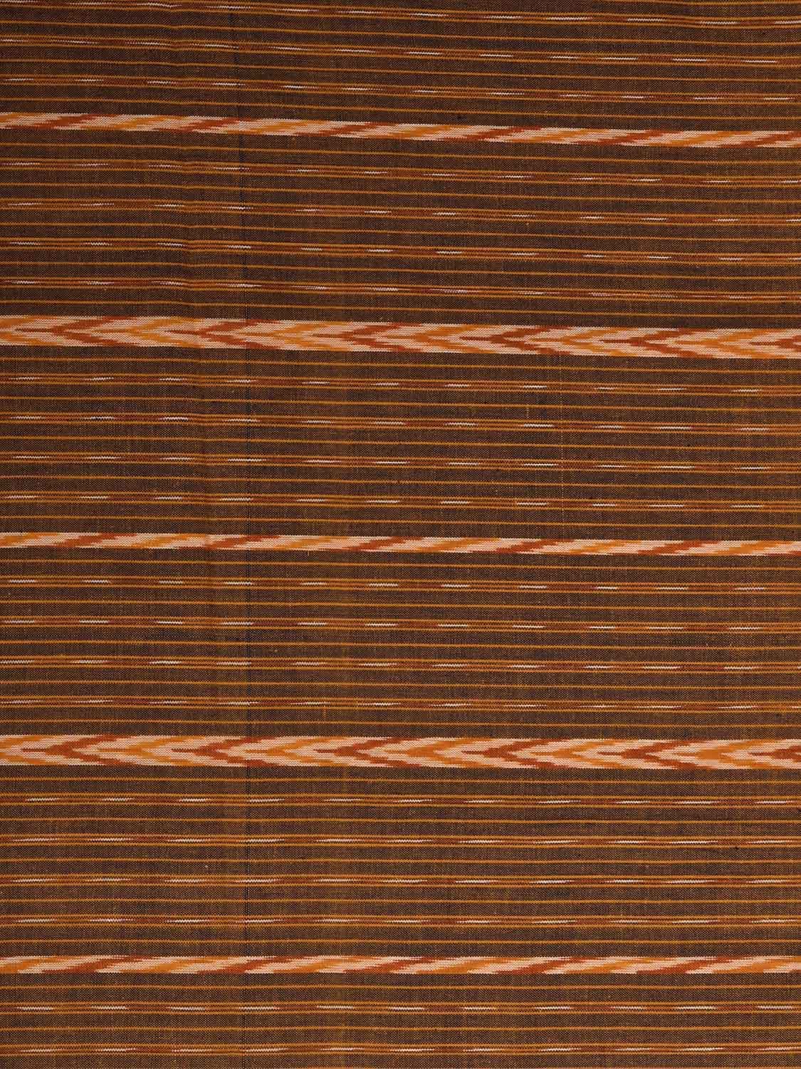 Olive Pochampally Ikat Cotton Handloom Blouse with Strips Design Length 1mt Width 44 Inches BL0141