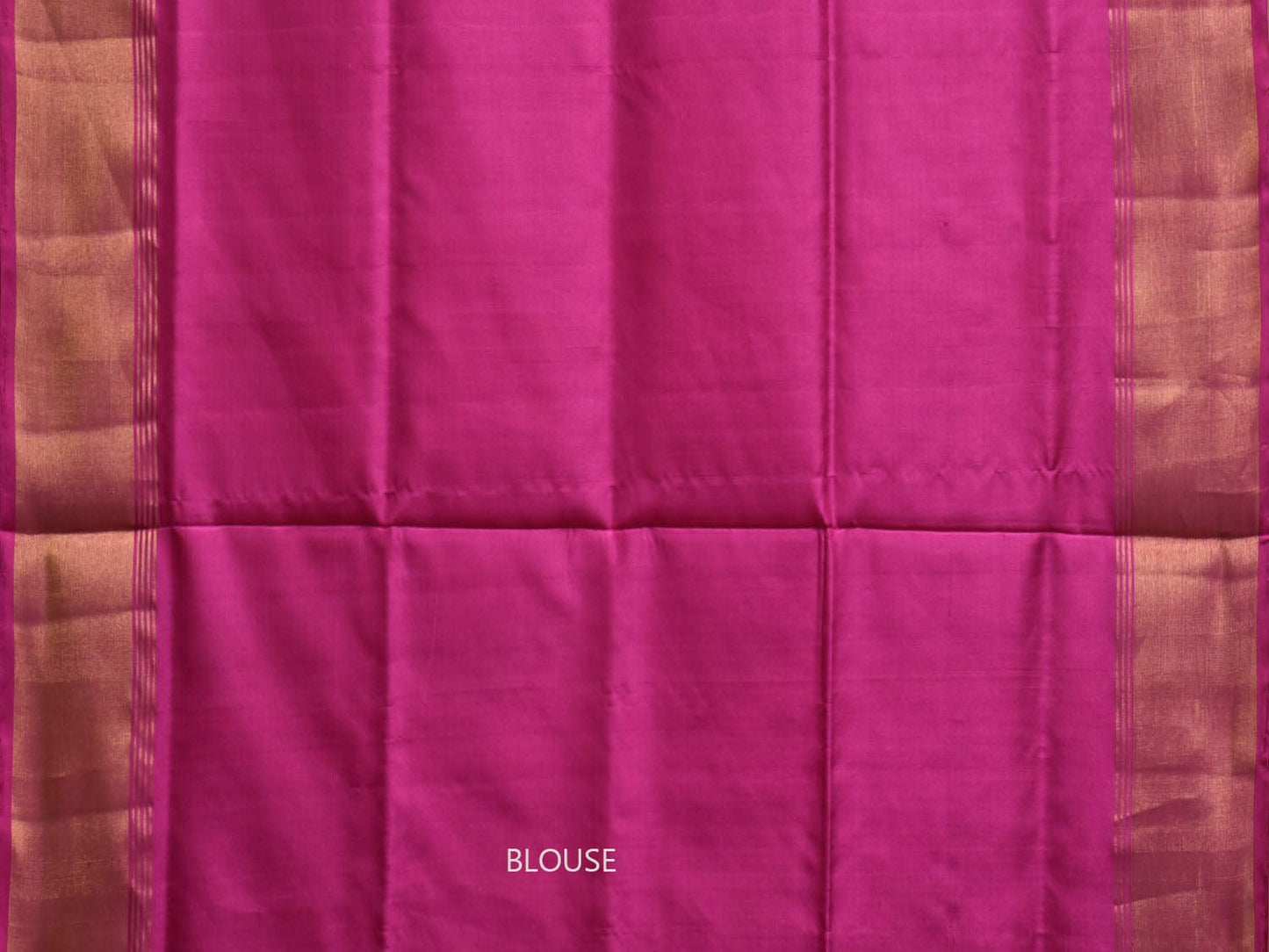 Orange and Pink Uppada Silk Handloom Plain Saree with Contrast Pallu Design u2352