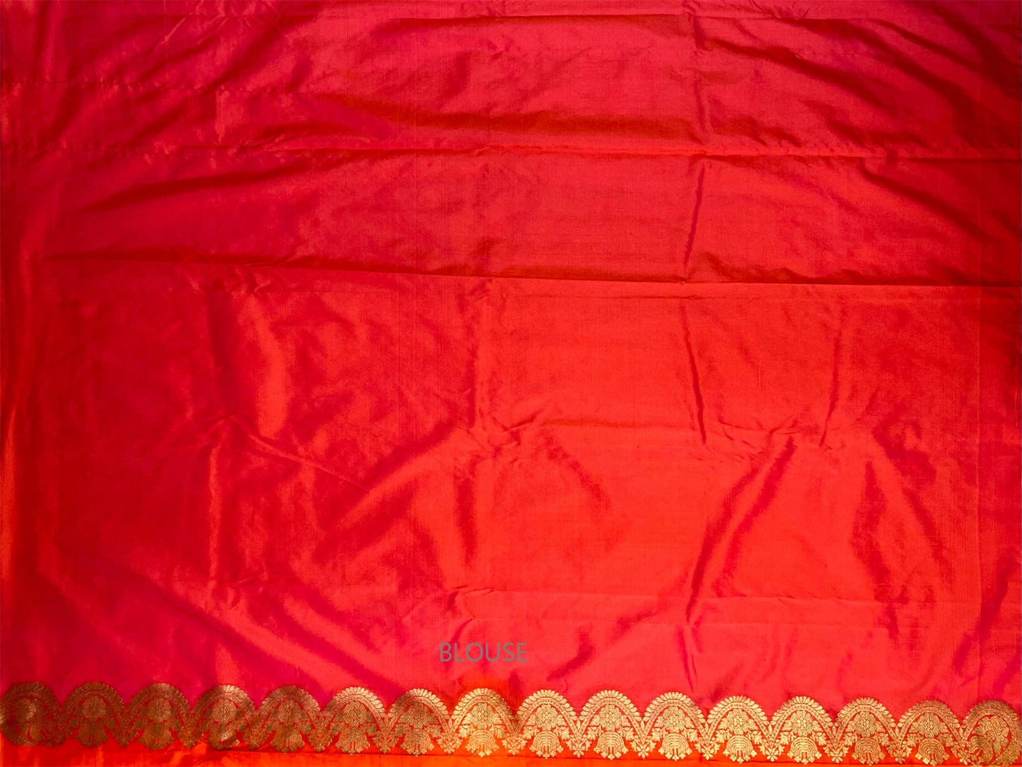Orange Banaras Katan Silk Saree with Body Butti and Border Design b0356ds