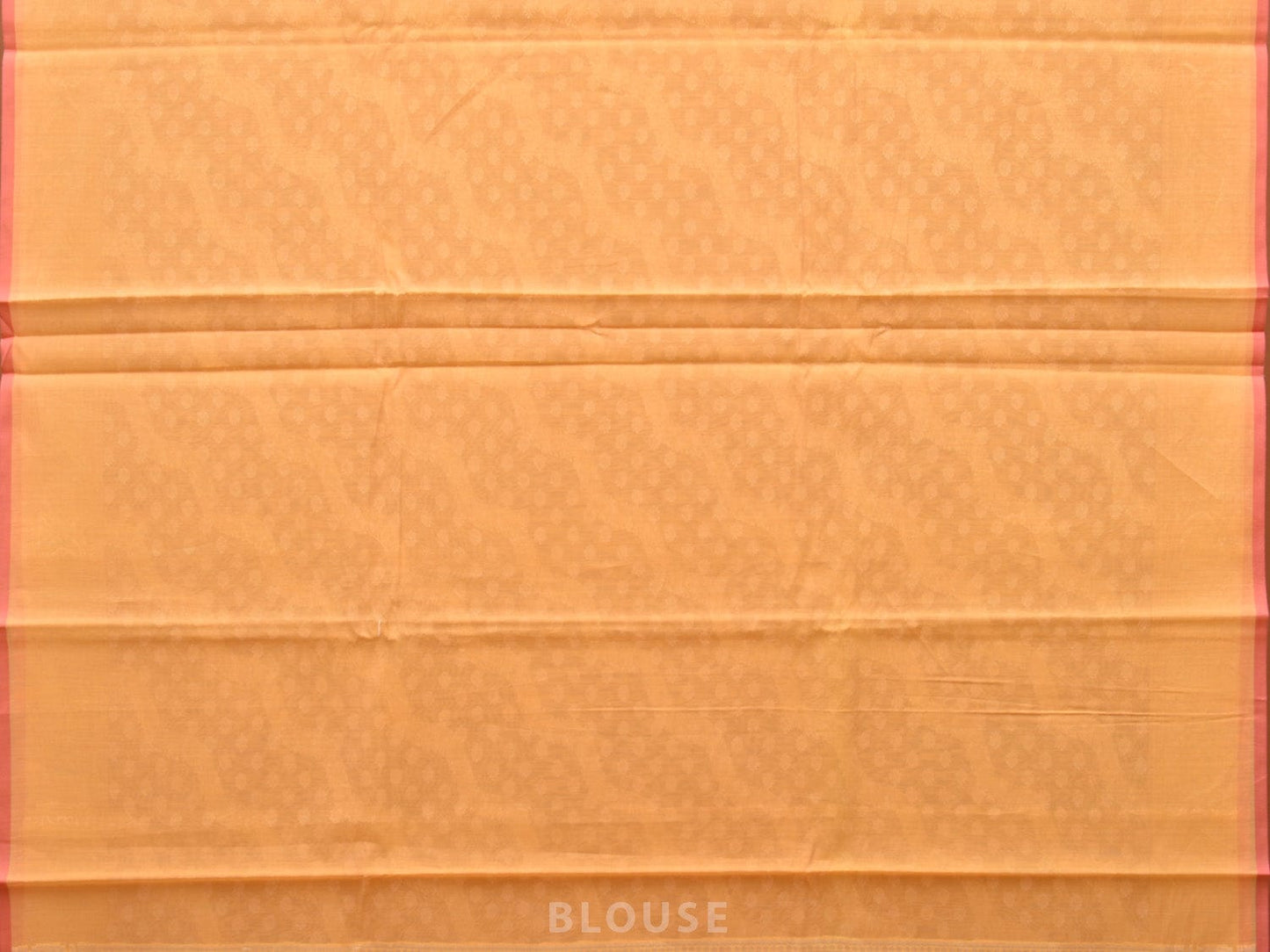 Orange Cut Work Cotton Silk Saree with All Over Diagonal Banaras Design o0408