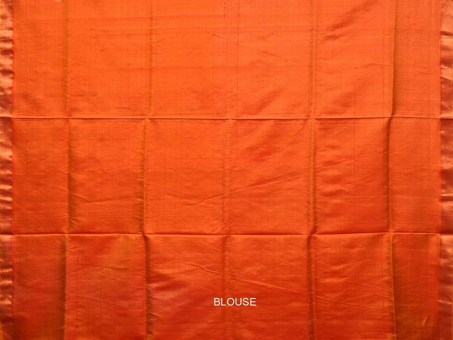 Orange Uppada Silk Handloom Saree with Jamdani Pallu Design u1740