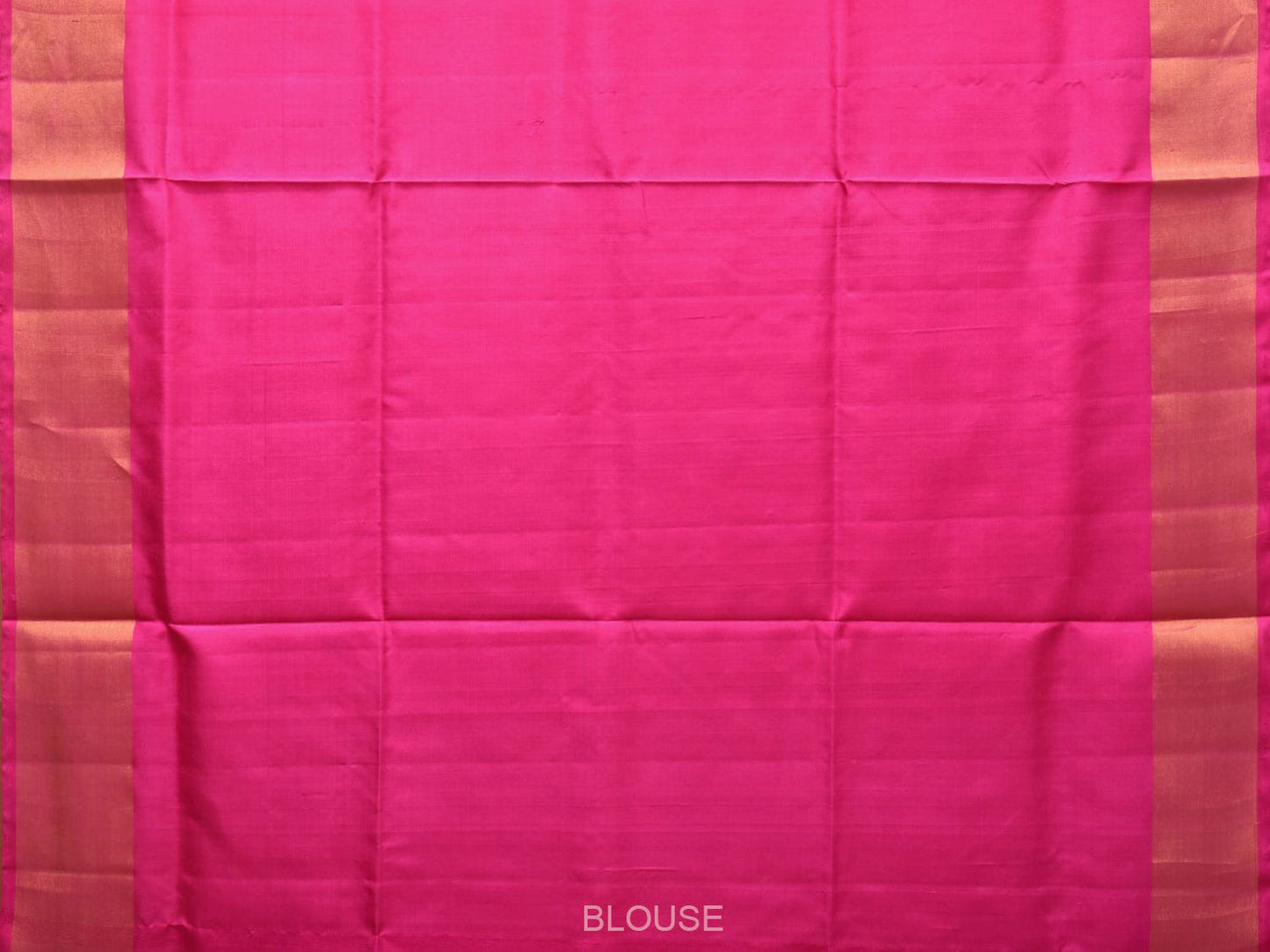 Peach and Pink Uppada Silk Handloom Plain Saree with Contrast Pallu Design u2112