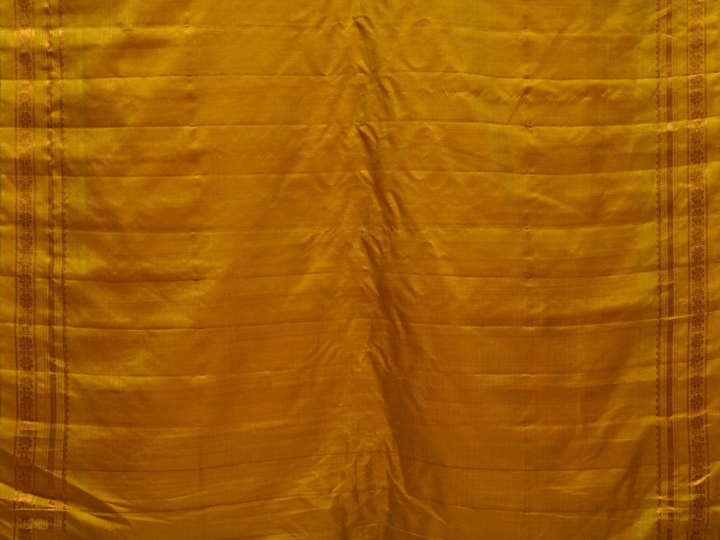 Pink and Yellow Gadwal Silk Handloom Saree with Checks and Border Design g0322