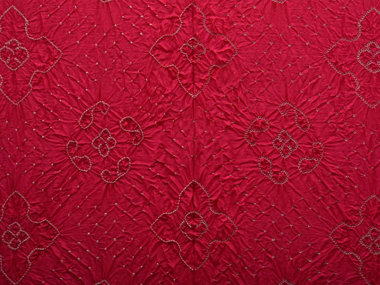 Pink Bandhani Kalamkari Hand Painted Tussar Handloom Saree with Pallu and Border Design bn0324