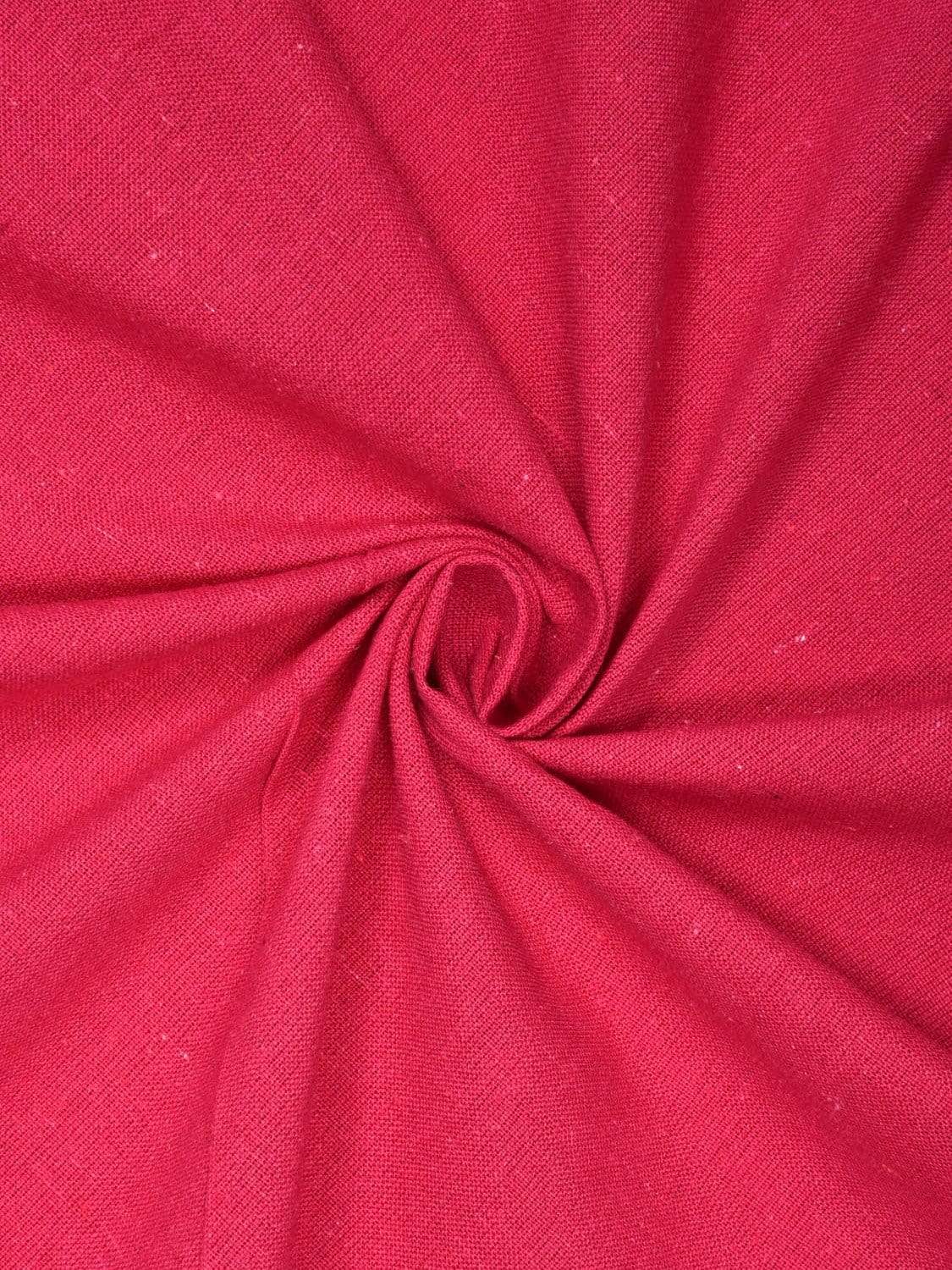 Pink Cotton Handloom 2.5mts Fabric Material with Plain Design f0154