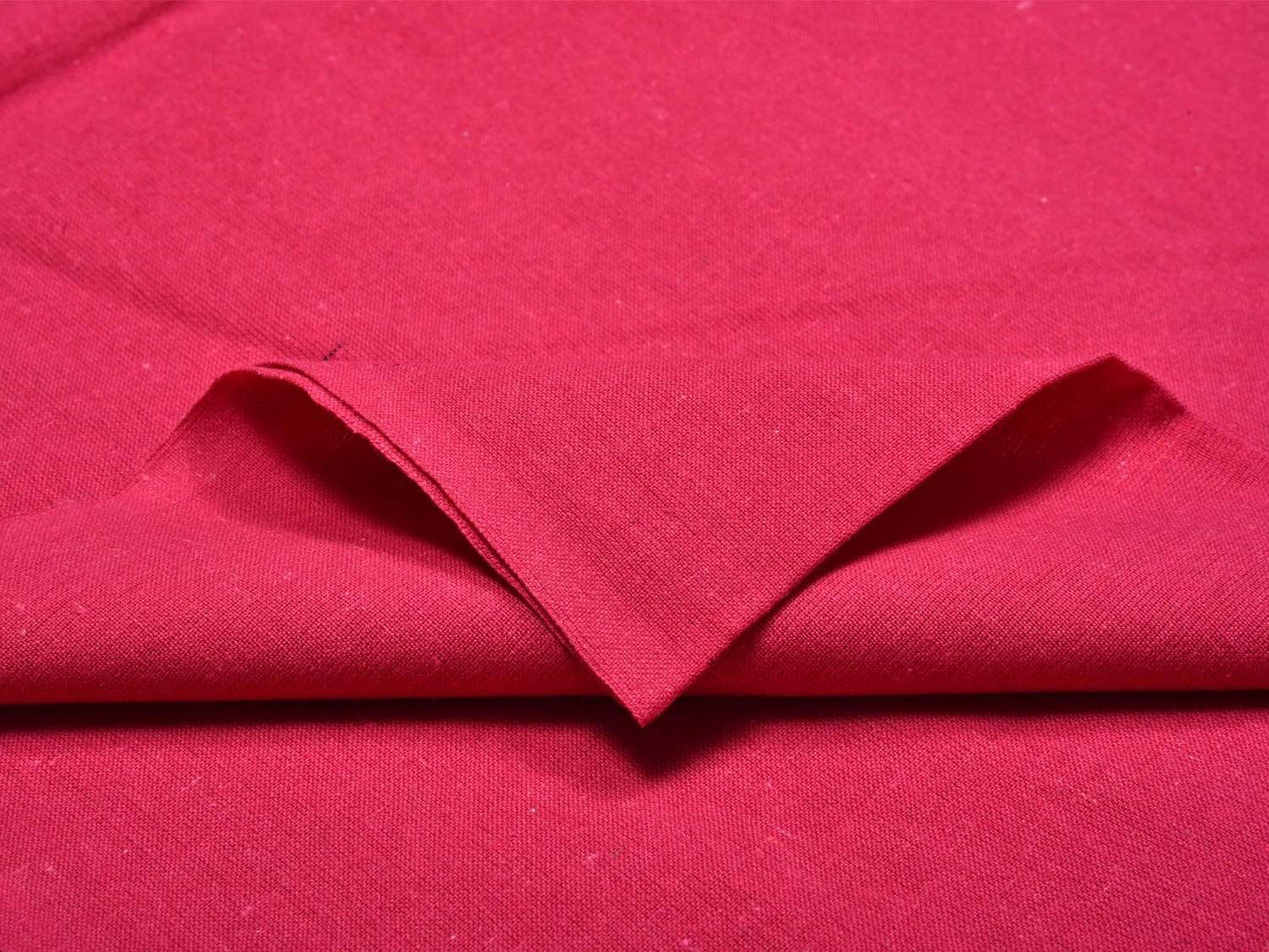 Pink Cotton Handloom 2.5mts Fabric Material with Plain Design f0154