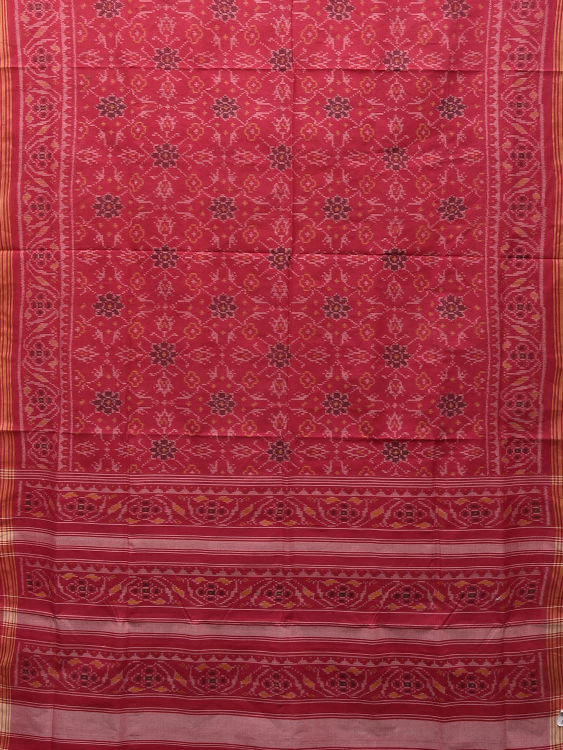 Pink Ikat Cotton Handloom Saree with All Over Design i0739