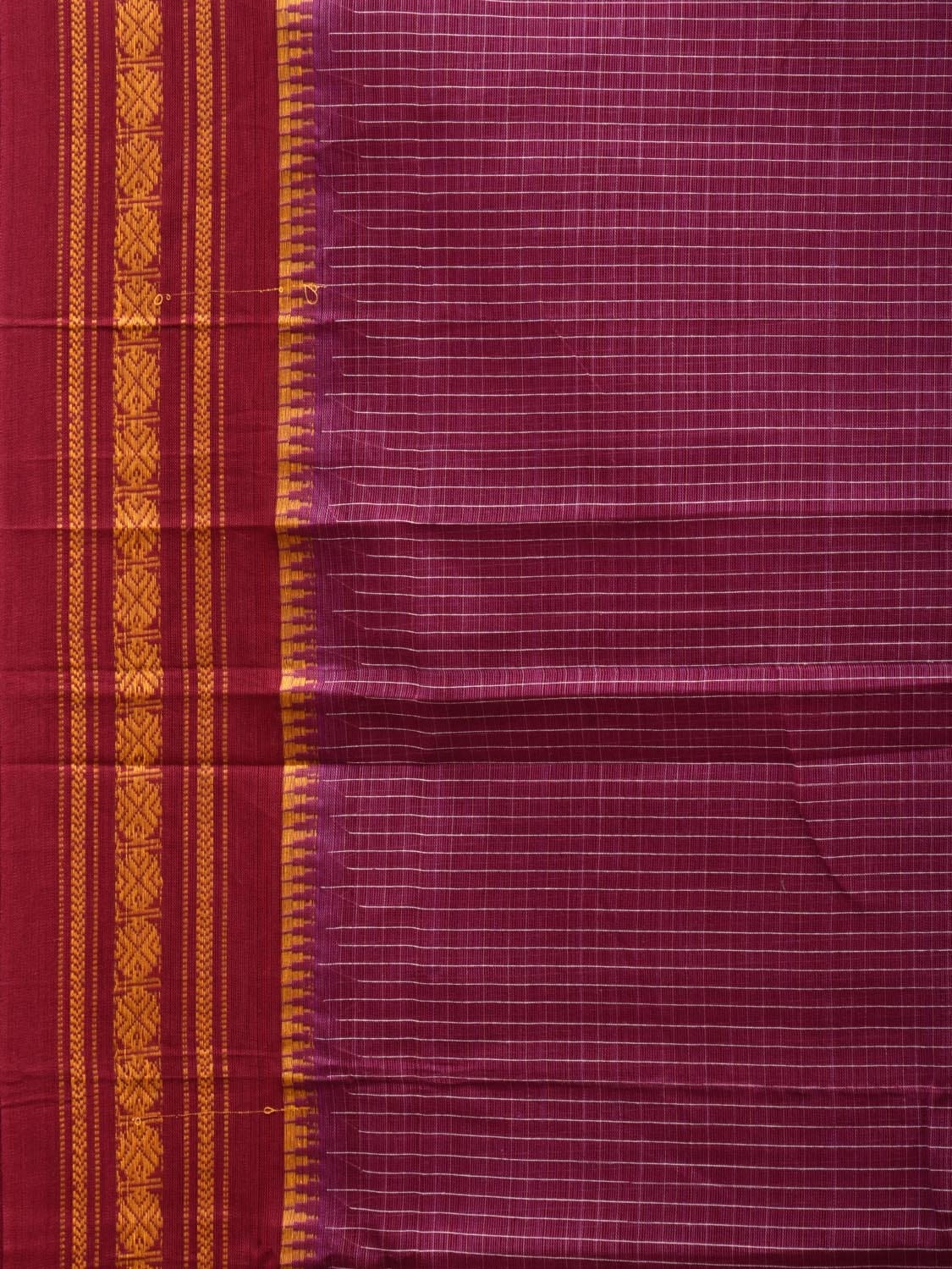 Pink Narayanpet Cotton Handloom Saree with Checks Design No Blouse np0569