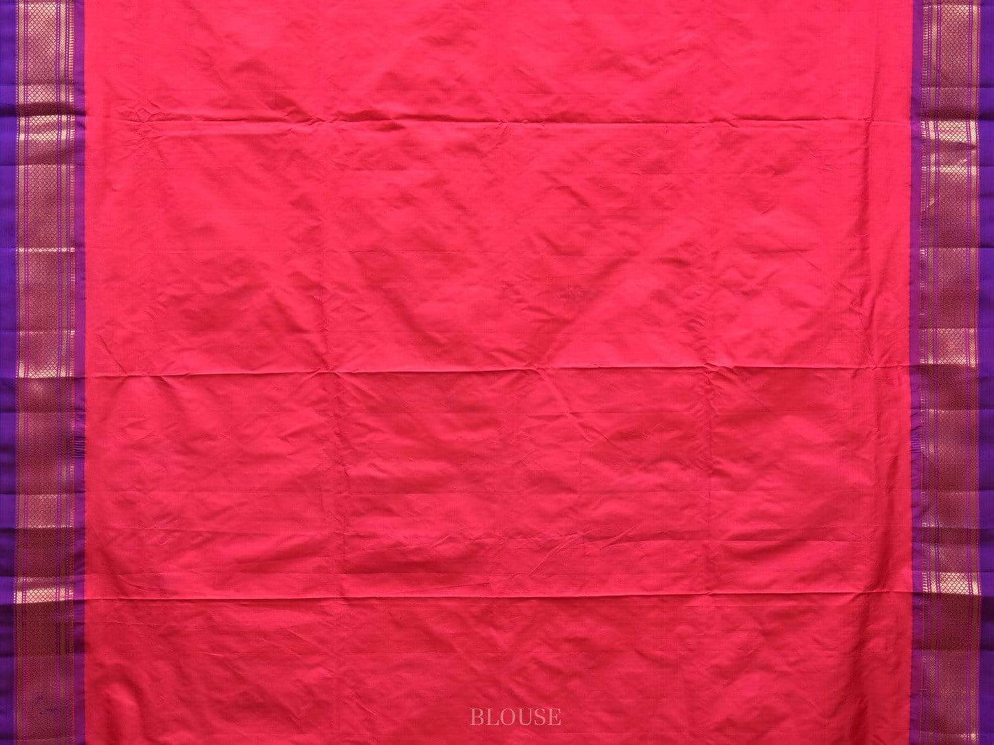 Pink Paithani Silk Handloom Saree with Double Pallu Design p0396
