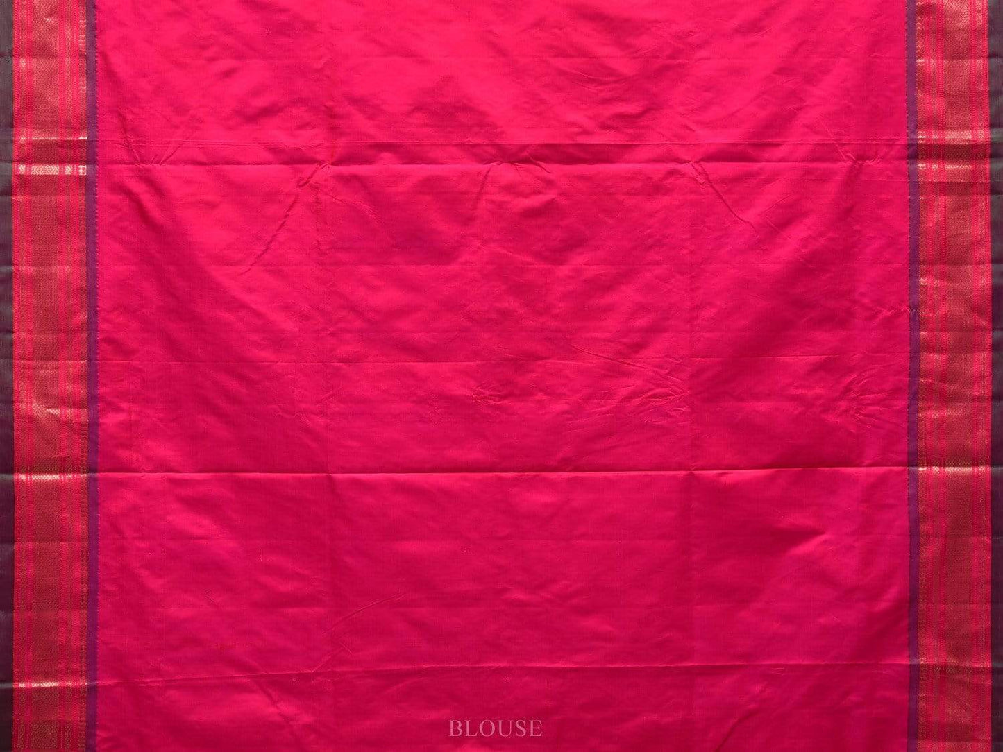 Pink Paithani Silk Handloom Saree with Single Pallu Design p0371
