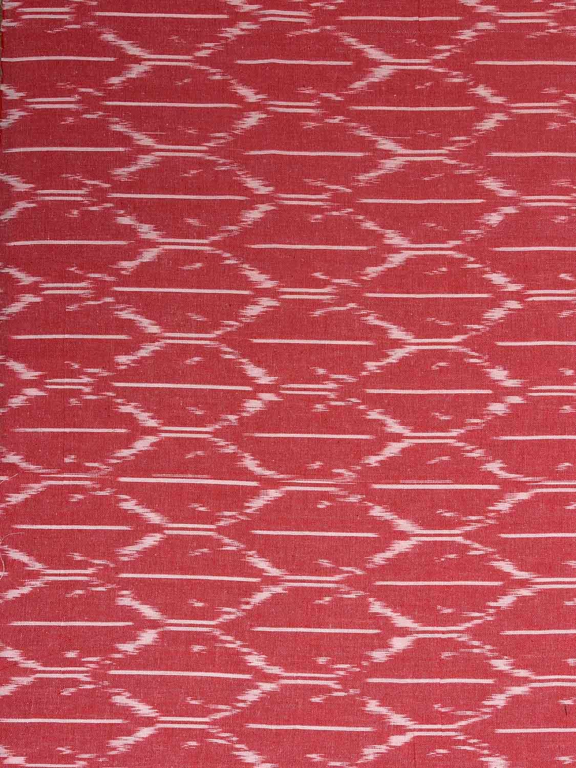 Pink Pochampally Ikat Cotton Handloom Blouse with Grill Design Length 1mt Width 44 Inches BL0168