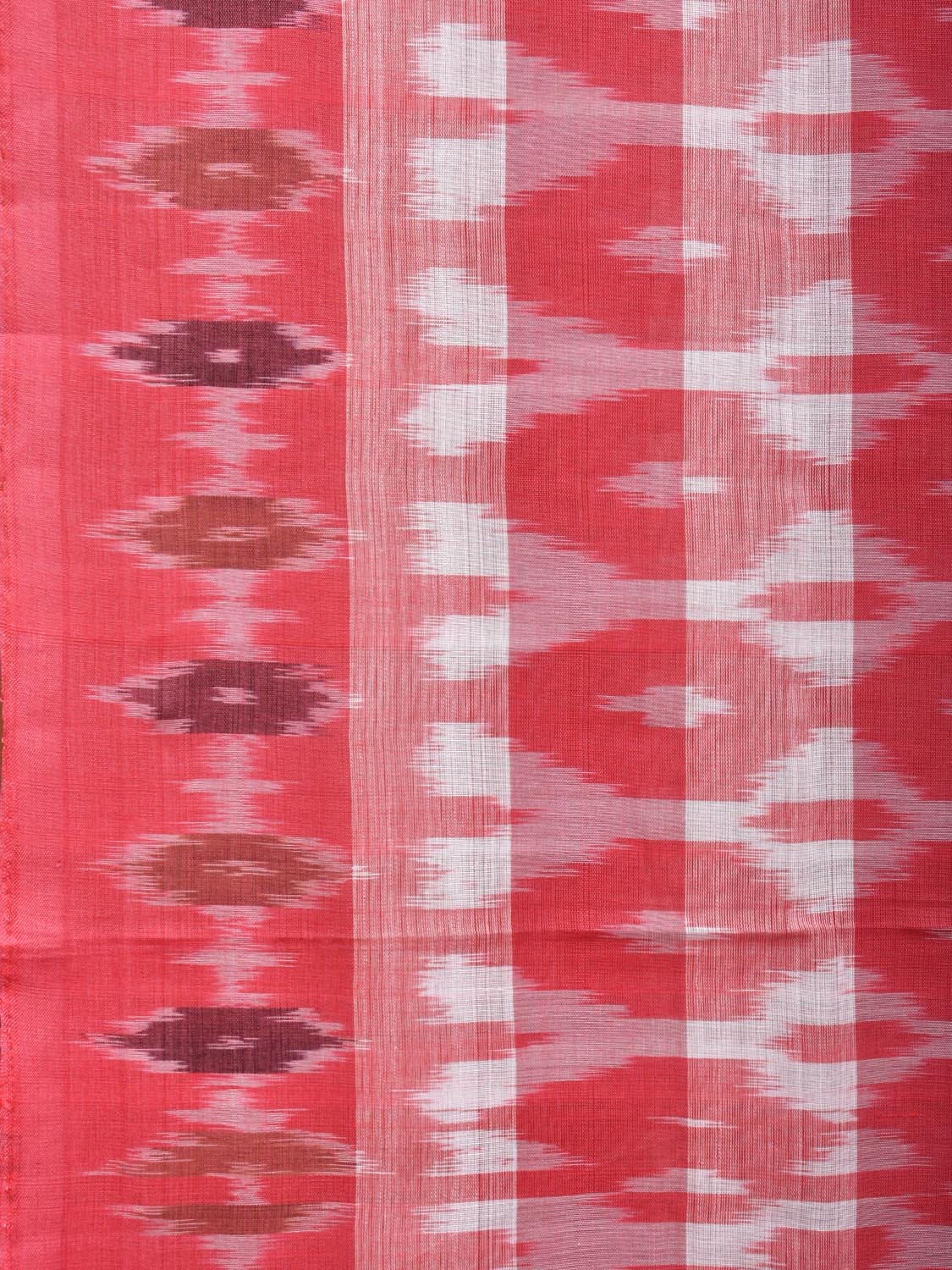 Pink Pochampally Ikat Cotton Handloom Saree with Strips Design No Blouse i0802