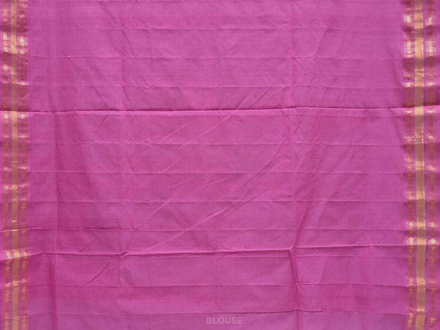 Pink Uppada Cotton Handloom Saree with Karpur Pallu Design u1675