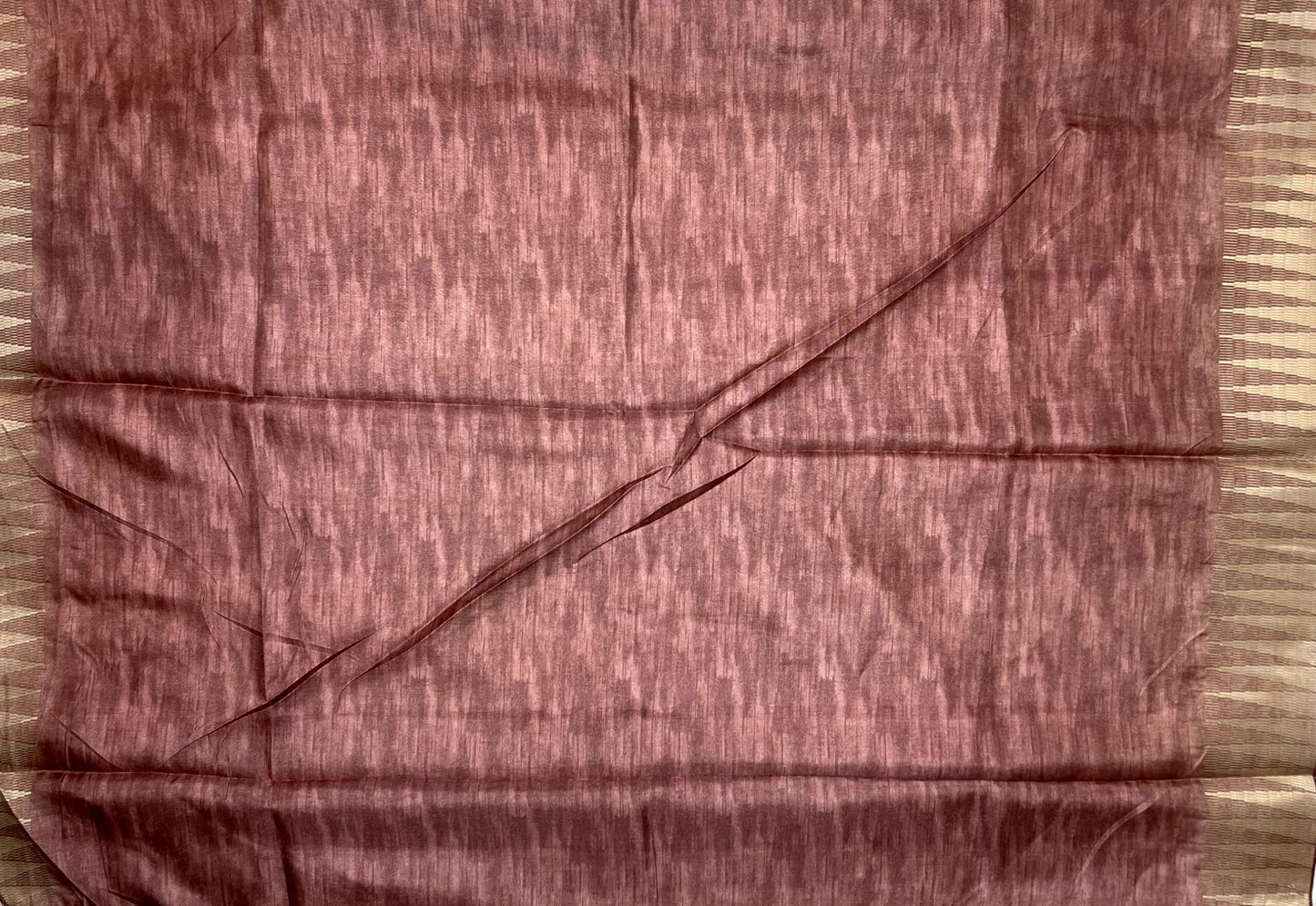 Light Brown and Cream Digital Printed Viscose Silk Saree with Village Theme Design pr0060ap