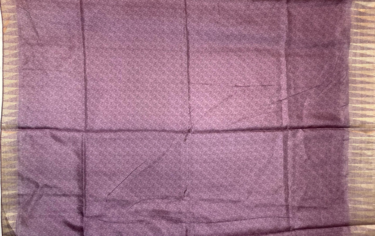 Violet and Cream Digital Printed Viscose Silk Saree with Village Theme Design pr0061ap