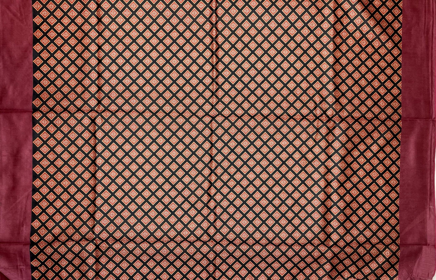 Tribal Thread Embroidery Work with Ganga Jamuna Border and Digital Printed Pallu Design pr0073ap