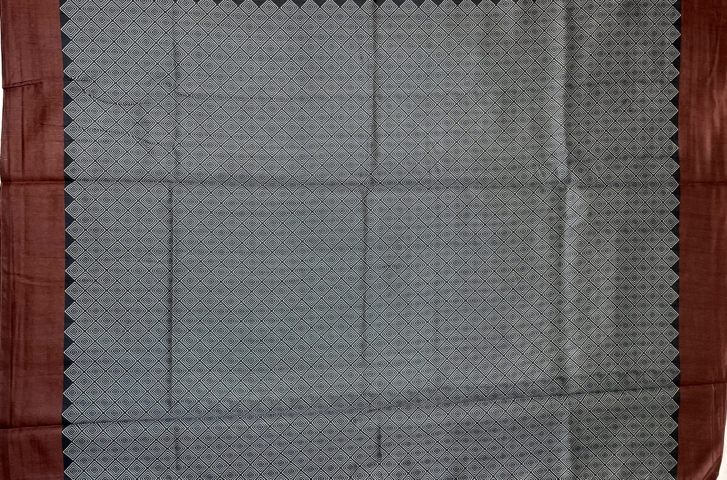 Tribal Thread Embroidery Work with Ganga Jamuna Border and Digital Printed Pallu Design pr0076ap
