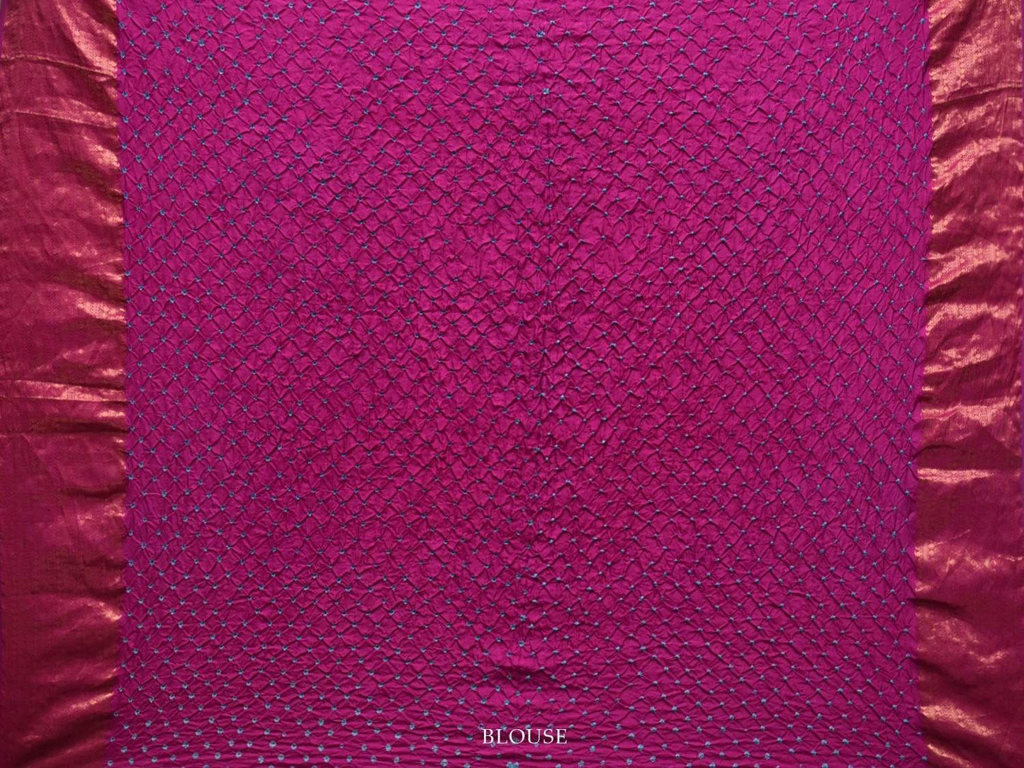 Purple Bandhani Kanchipuram Silk Handloom Saree with Corner Gandaberuda Design bn0229