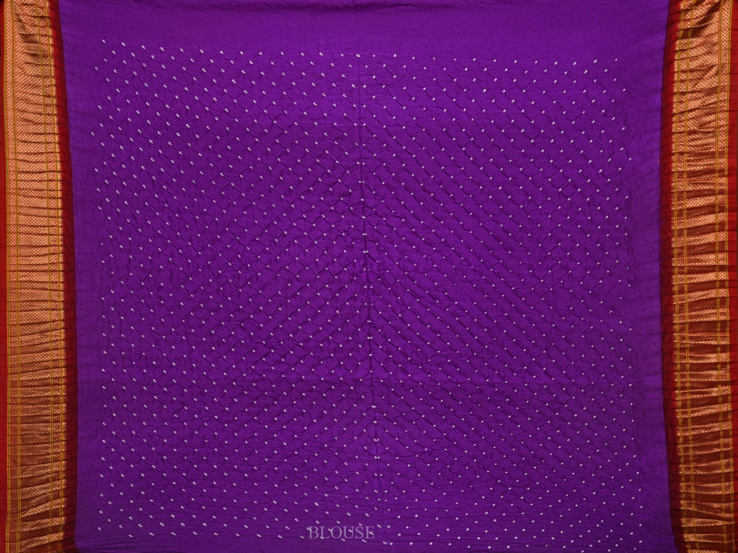 Purple Bandhani Paithani Silk Handloom Saree with Pallu Design bn0432