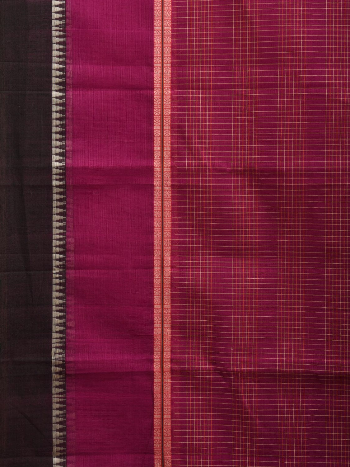 Purple Narayanpet Cotton Handloom Saree with Big Border Design No Blouse np0897