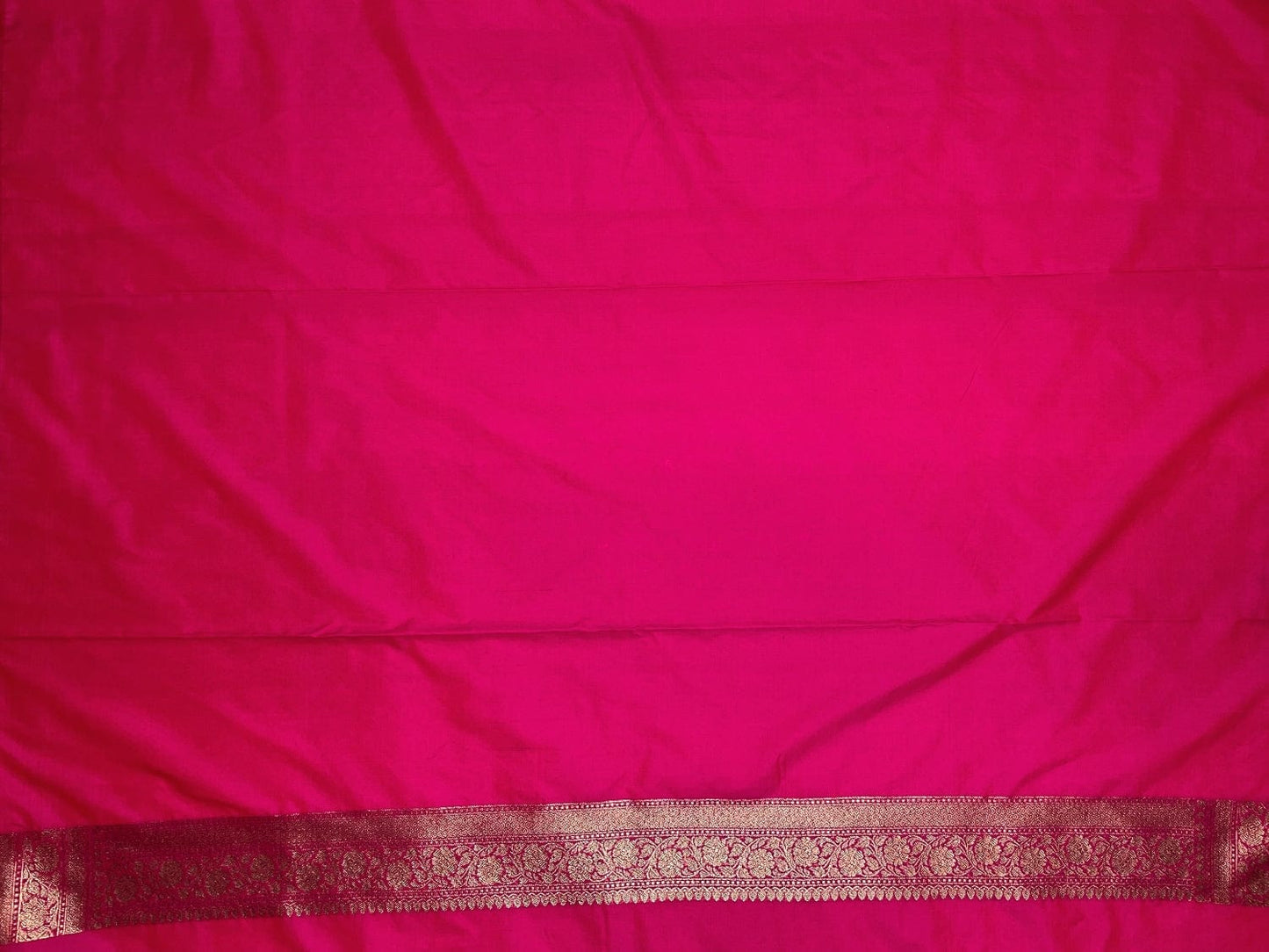 Rani Pink Antique Zari Banaras Katan Intricate Allover Brocade Saree with Border and Pallu Design b0312ds