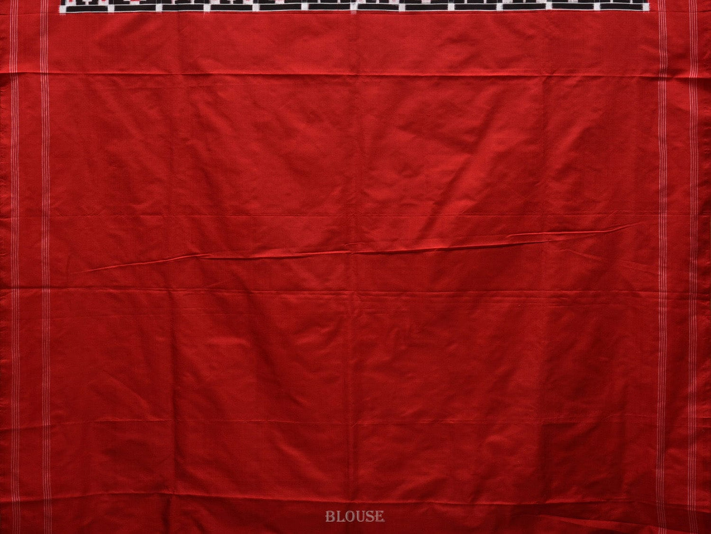 Red and Black Pochampally Double Ikat Silk Handloom Saree with Telia and Checks Design i0700