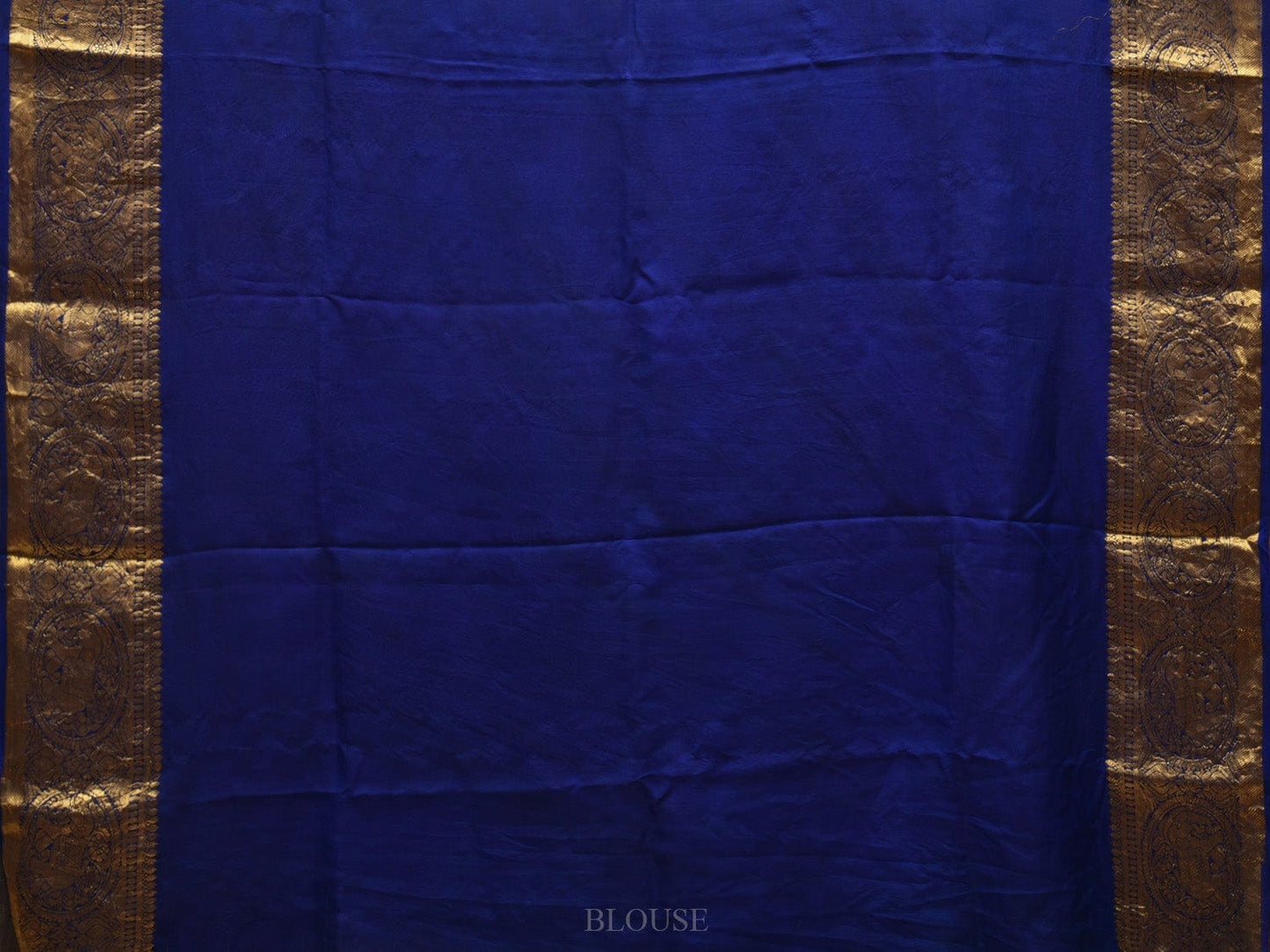 Red and Blue Kalamkari Hand Painted Kanchipuram Silk Handloom Saree with Mythological Design KL0589