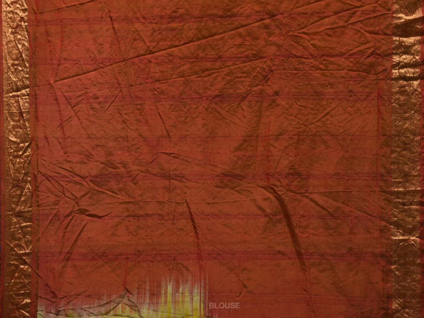 Red Bandhani Kanchipuram Silk Handloom Saree with Mango Buta Design bn0291