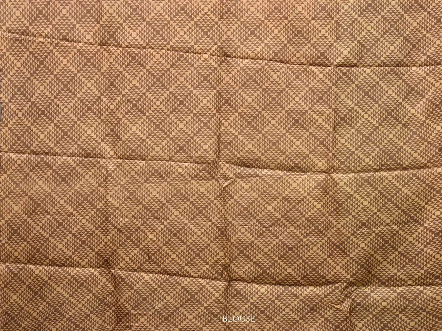 Red Kalamkari Hand Painted on Printed Tussar Saree with Floral Design KL0474