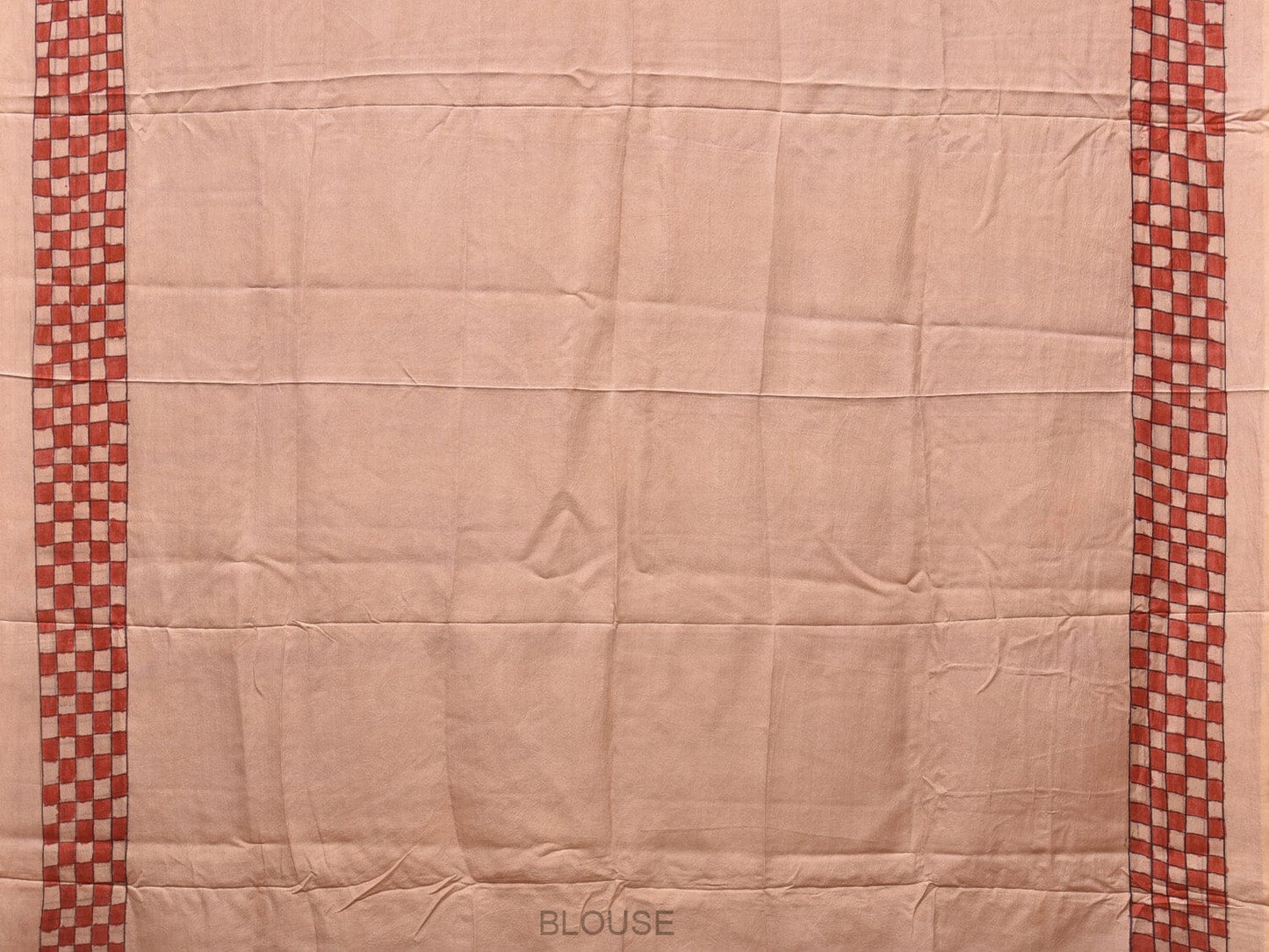 Red Kalamkari Hand Painted Silk Handloom Saree with Deer Border and Birds Pallu Design KL0750