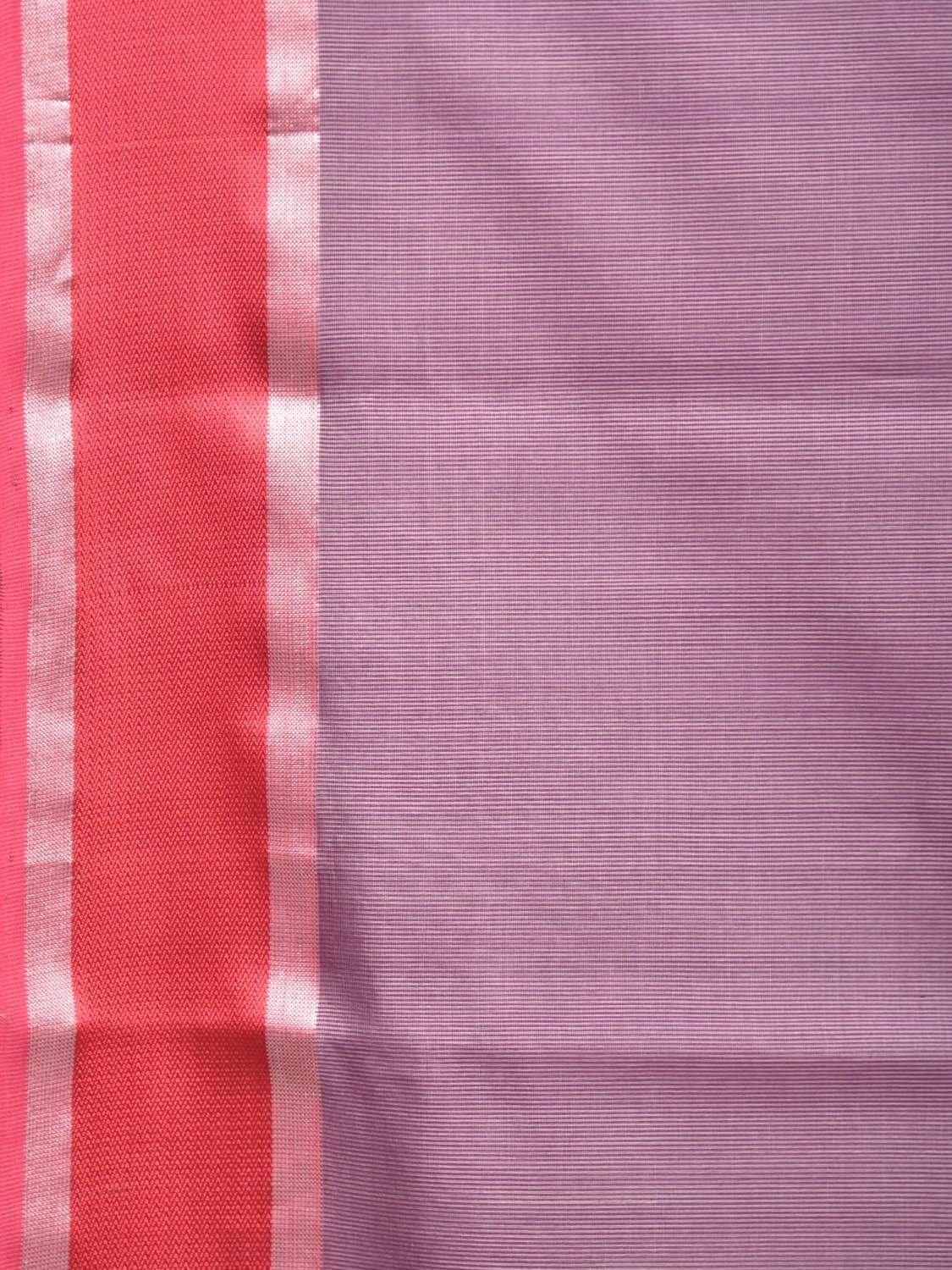 Red Maheshwari Cotton Silk Handloom Saree with Contrast Pallu Design m0138
