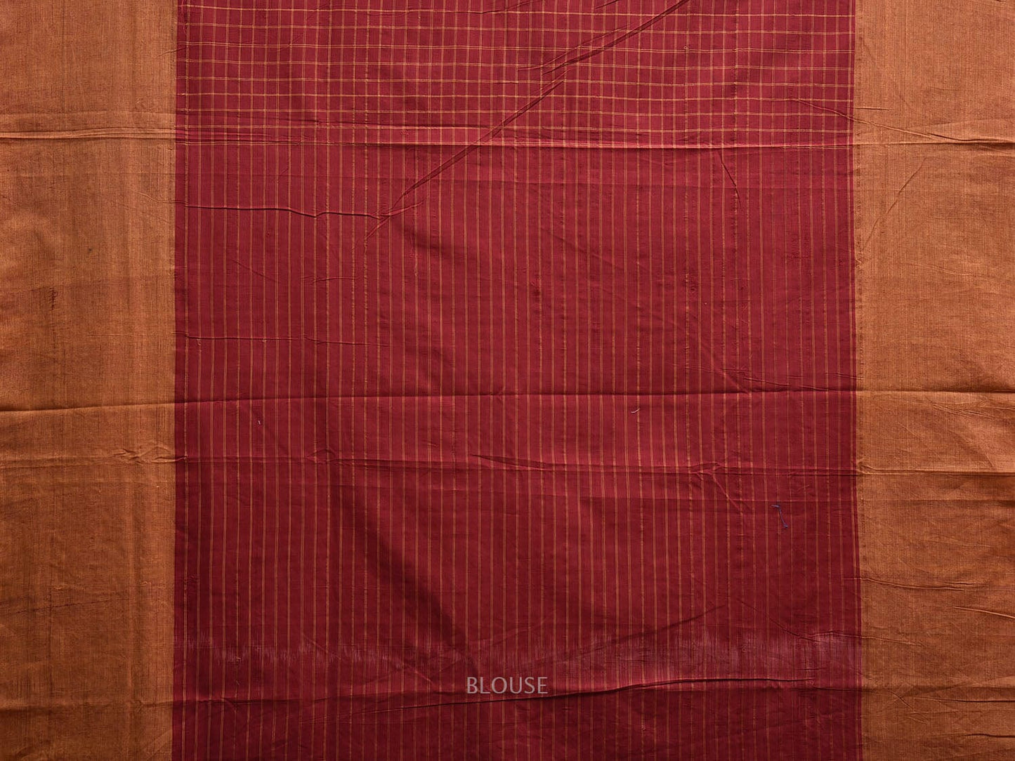 Red Narayanpet Cotton Handloom Saree with Kasuti Work and Checks Design o0647