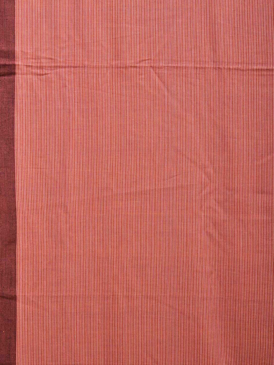 Red Organic Cotton Saree with Small Checks Design o0568