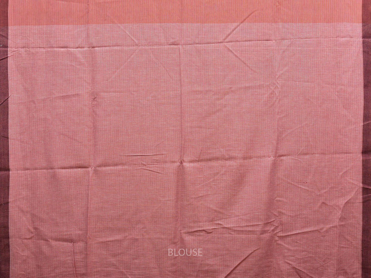 Red Organic Cotton Saree with Small Checks Design o0568