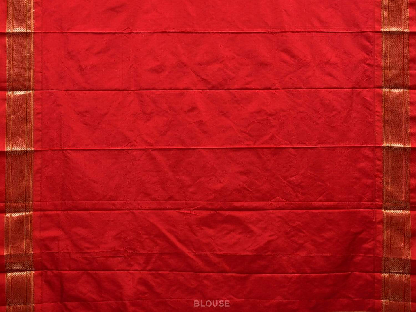 Red Paithani Silk Handloom Saree with Body Buta and Pallu Design p0377