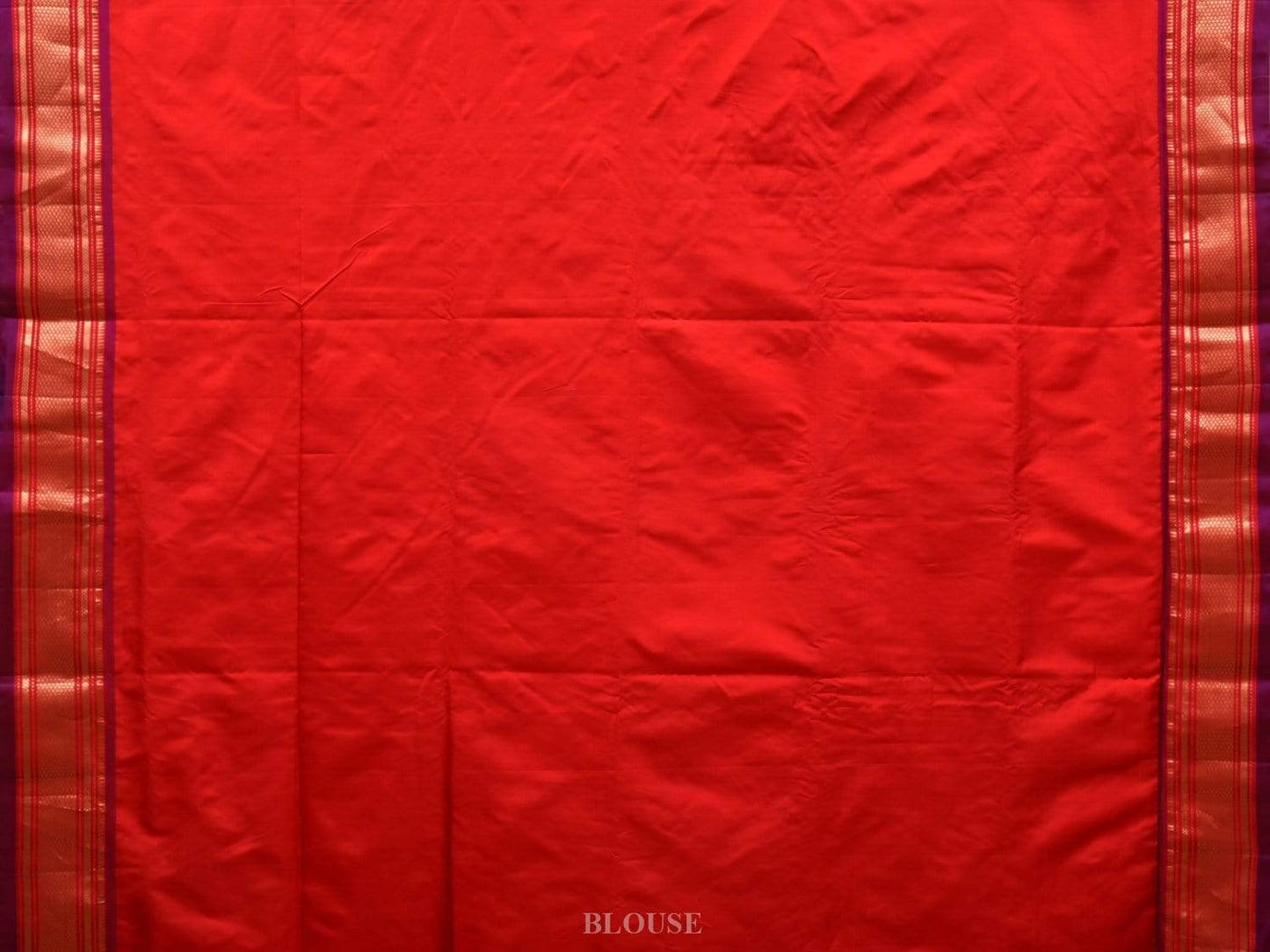 Red Paithani Silk Handloom Saree with Peacocks Pallu Design p0400