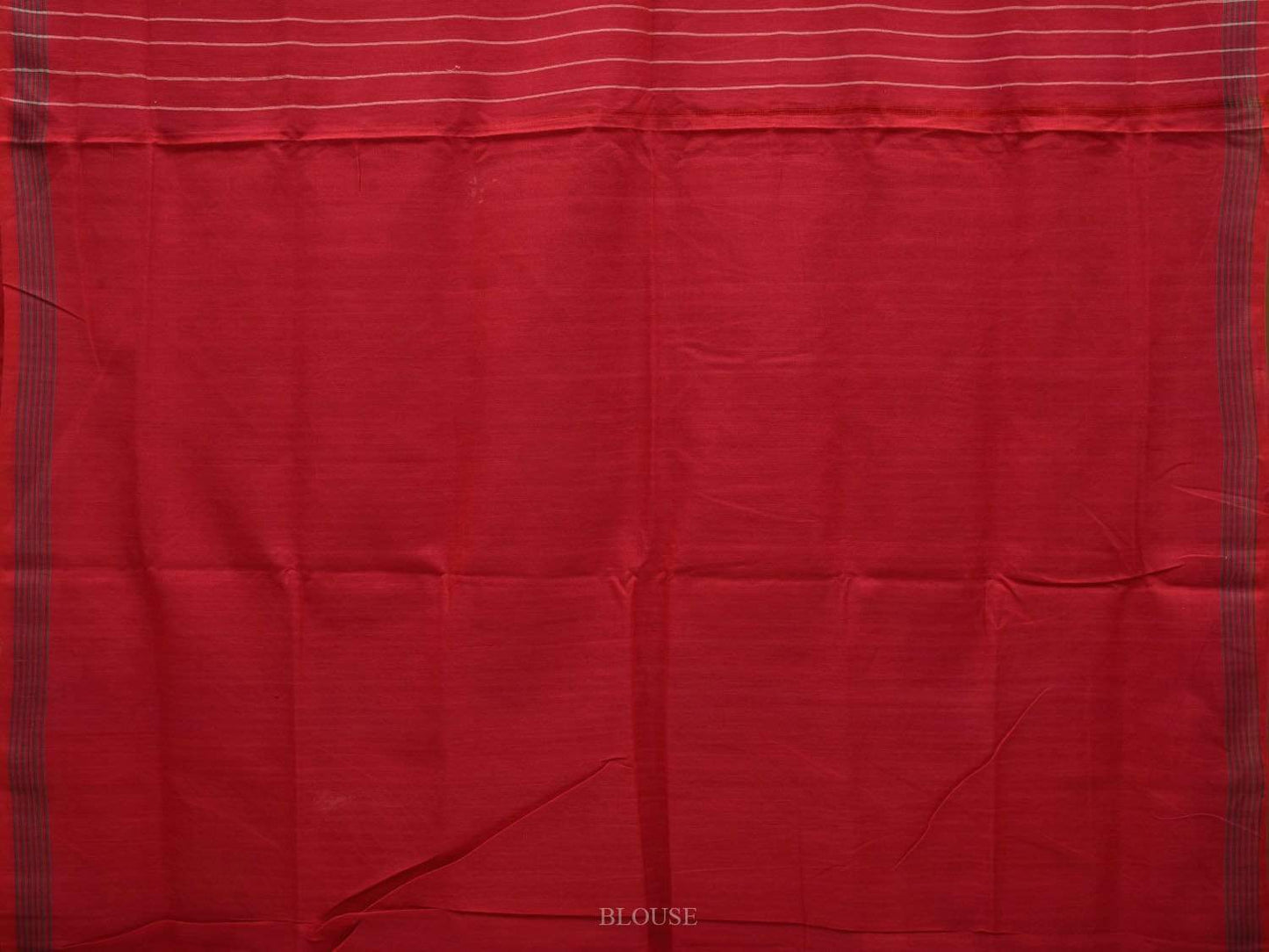 Red Pochampally Ikat Cotton Handloom Saree with All Over Body Design i0639