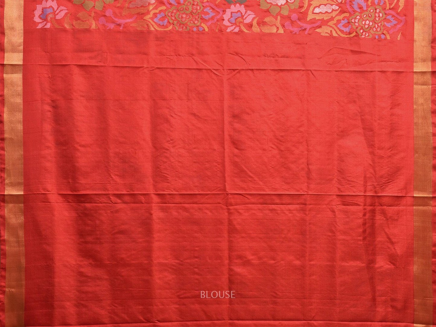 Red Uppada Silk Handloom Saree with All Over Big Floral Design u2330
