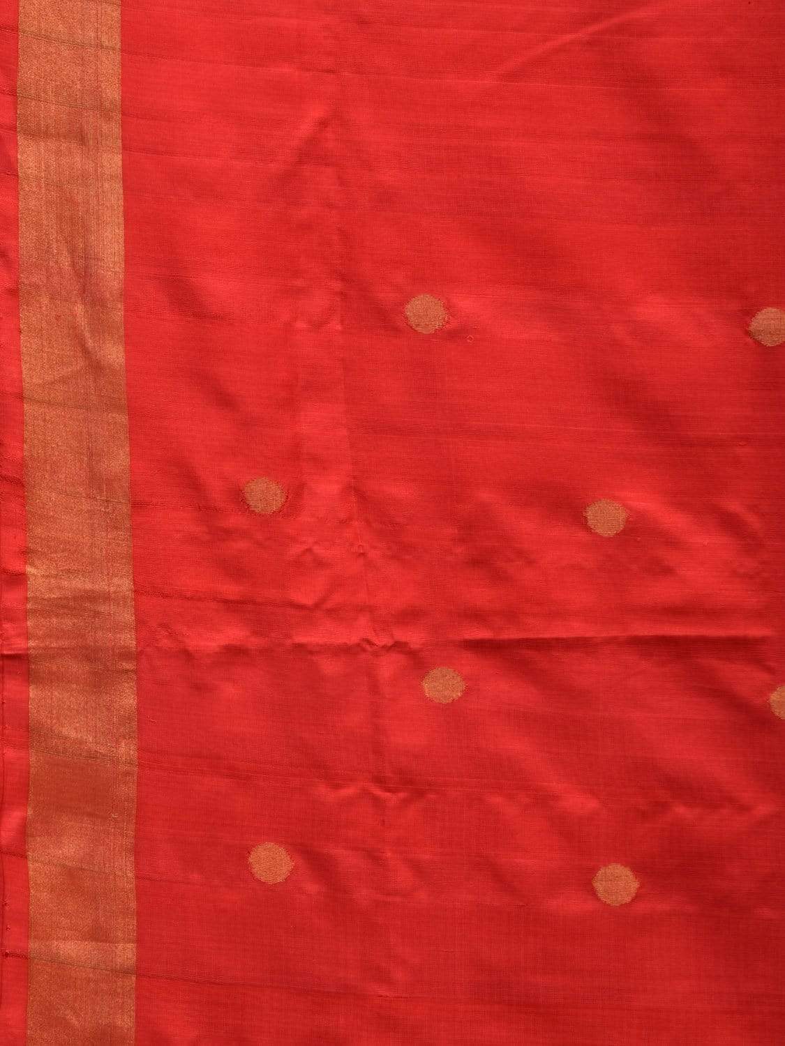 Red Uppada Silk Handloom Saree with Floral Pallu Design u1820