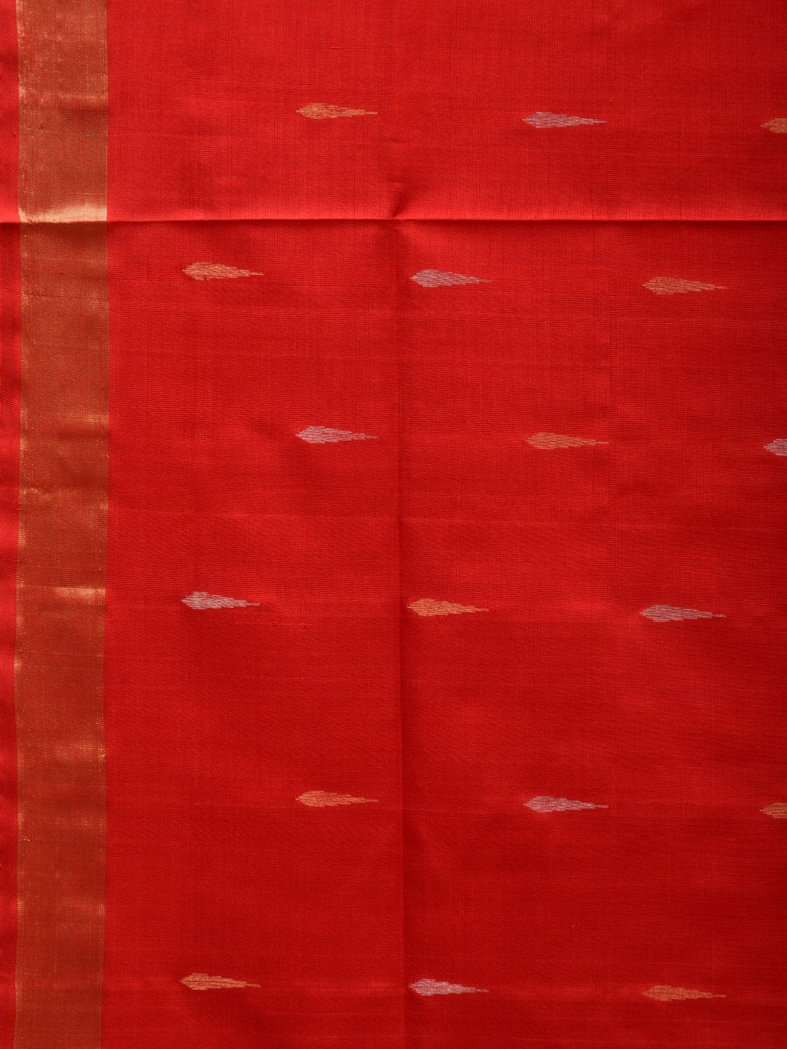 Red Uppada Silk Handloom Saree with Floral Pallu Design u1843