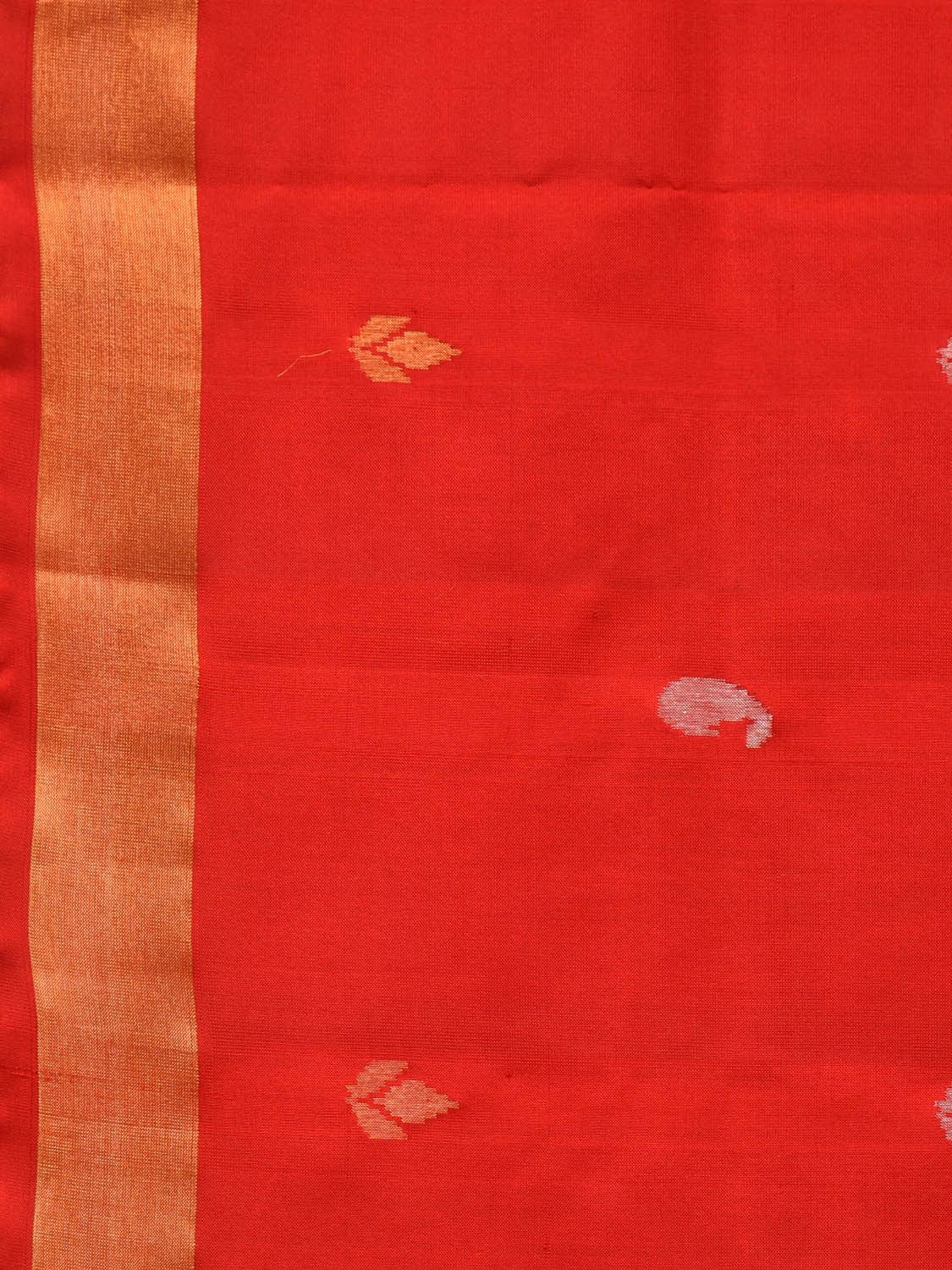 Red Uppada Silk Handloom Saree with Flowers and Birds Pallu Design u1977