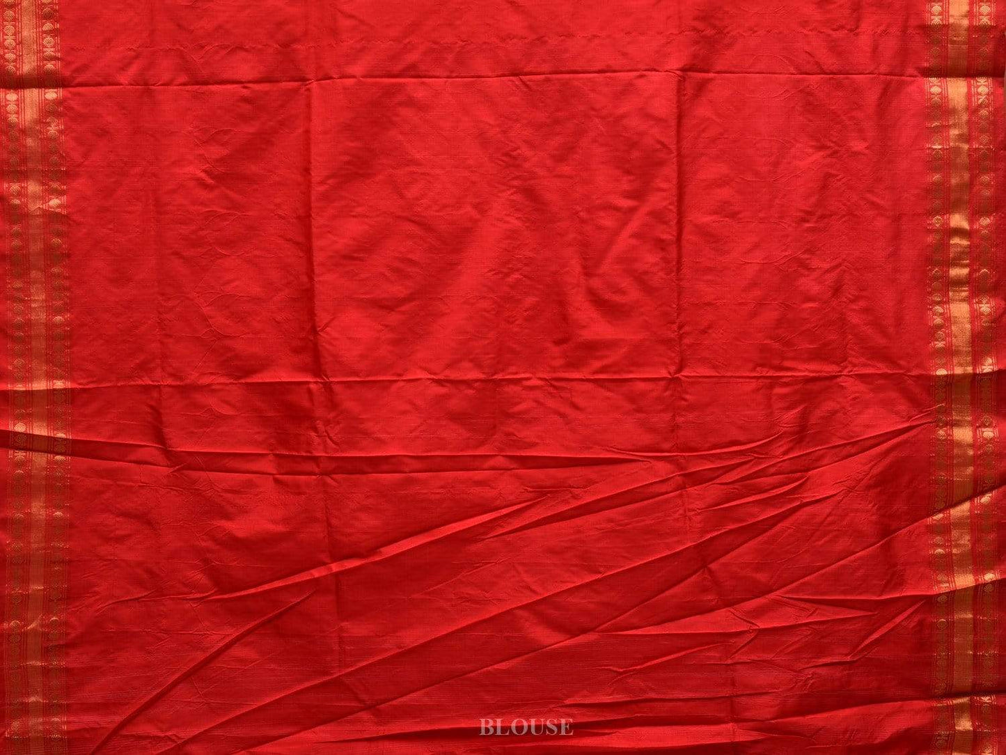 Red Uppada Silk Handloom Saree with Karpur Pallu Design u1825