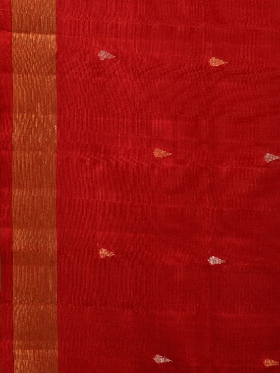 Red Uppada Silk Handloom Saree with Karpur Pallu Design u1960