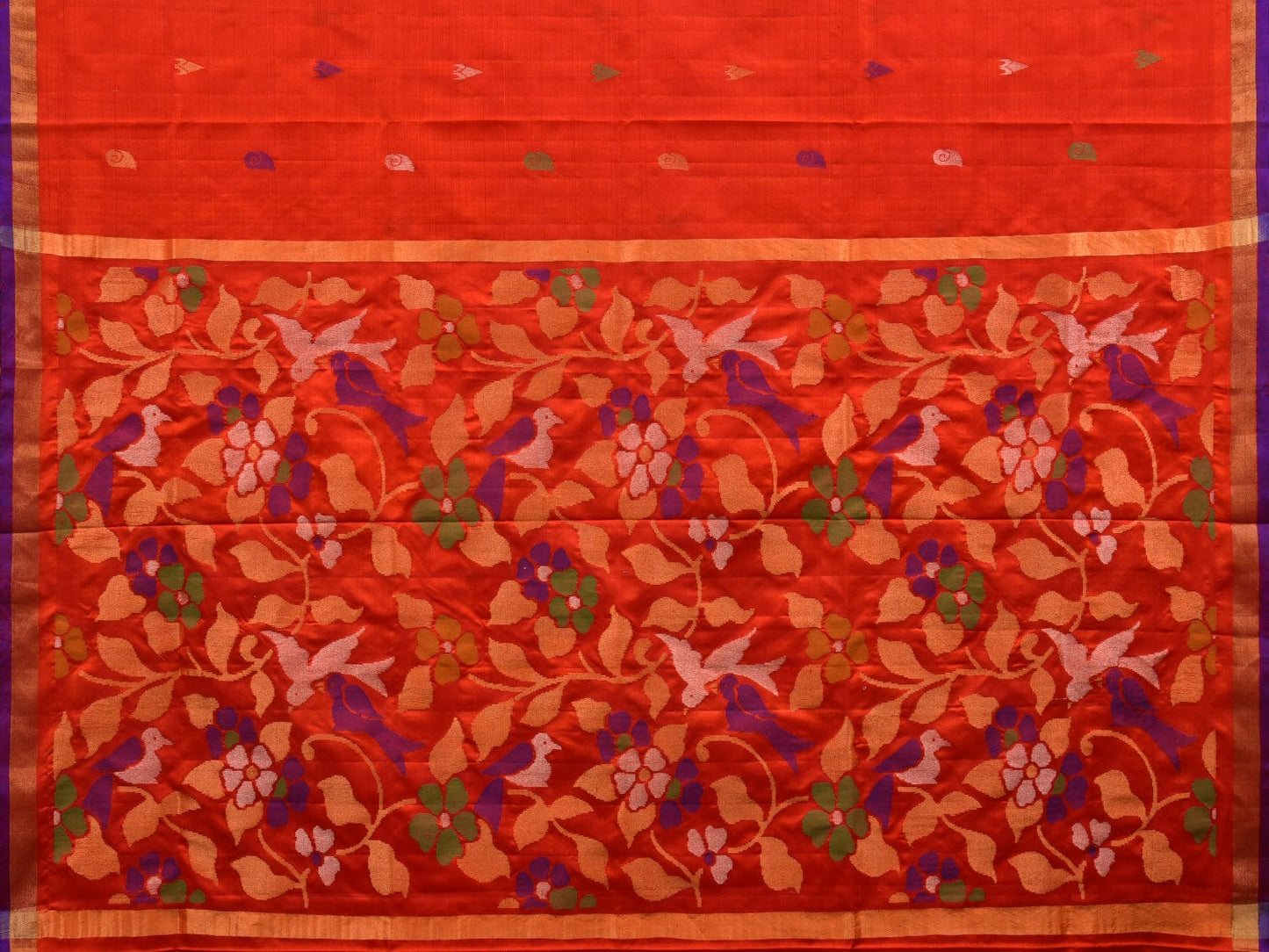 Red Uppada Silk Handloom Saree with Rich Pallu Design u1885