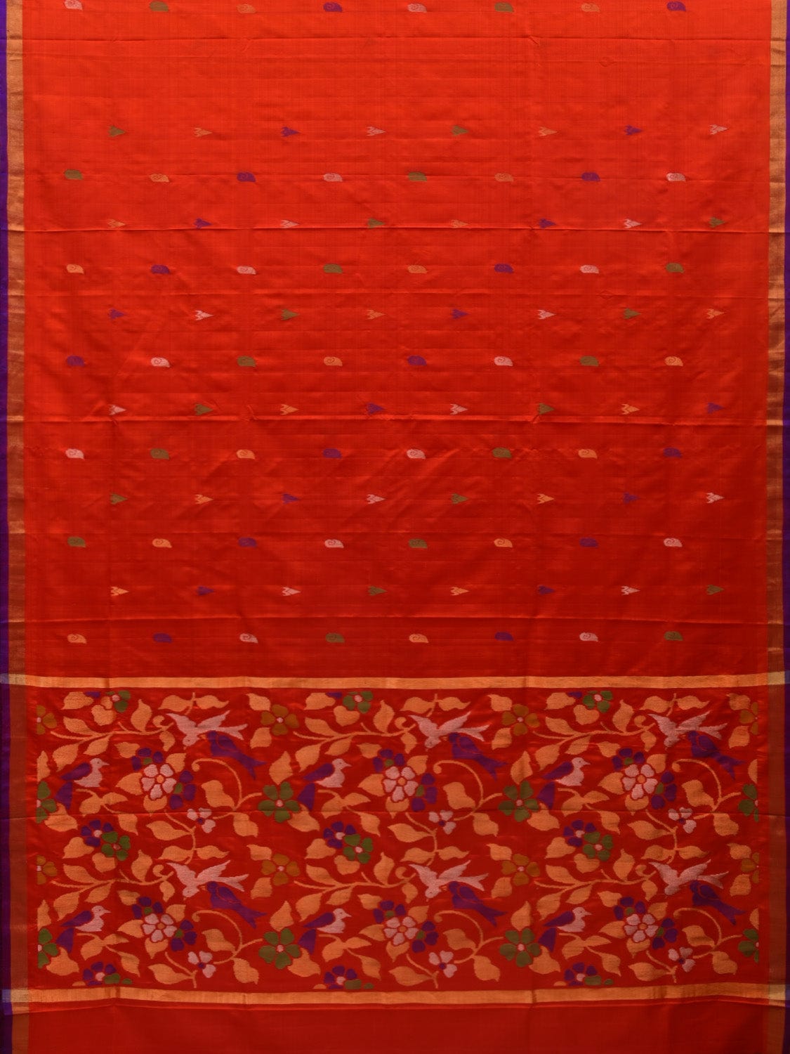 Red Uppada Silk Handloom Saree with Rich Pallu Design u1885