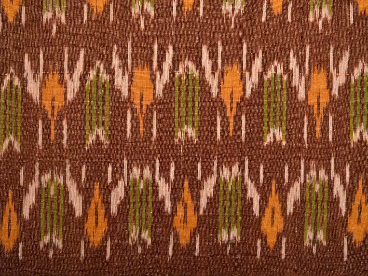 Rust Pochampally Ikat Cotton Handloom Bedsheet with Allover Design 90 x 108 Inches bd0049